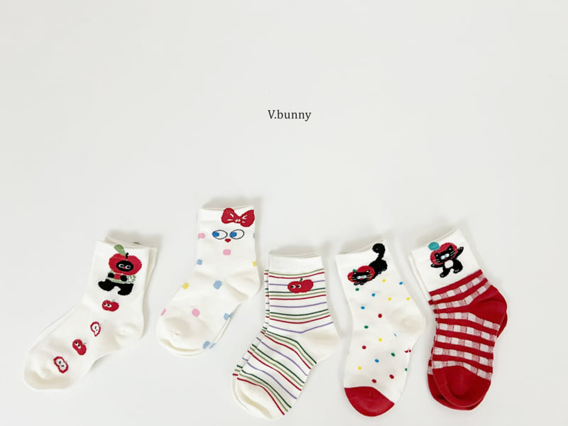 V Bunny - Korean Children Fashion - #kidzfashiontrend - Kapel Socks Set - 2