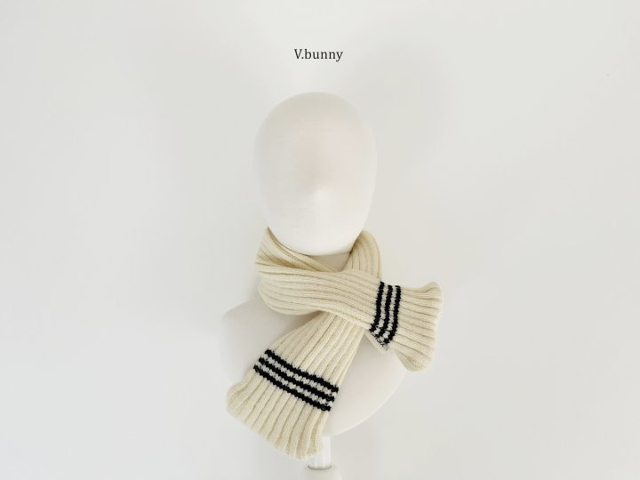 V Bunny - Korean Children Fashion - #kidzfashiontrend - Triple Stripe Muffler - 8