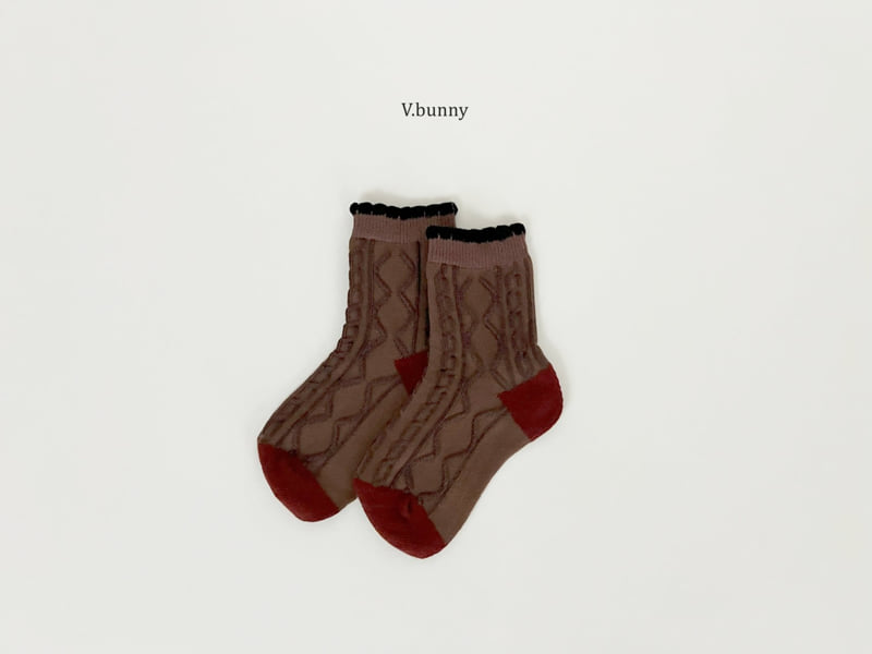 V Bunny - Korean Children Fashion - #littlefashionista - Dodori Socks Set - 6