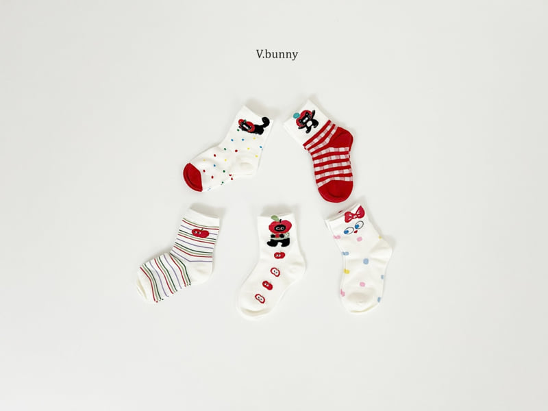 V Bunny - Korean Children Fashion - #Kfashion4kids - Kapel Socks Set - 4