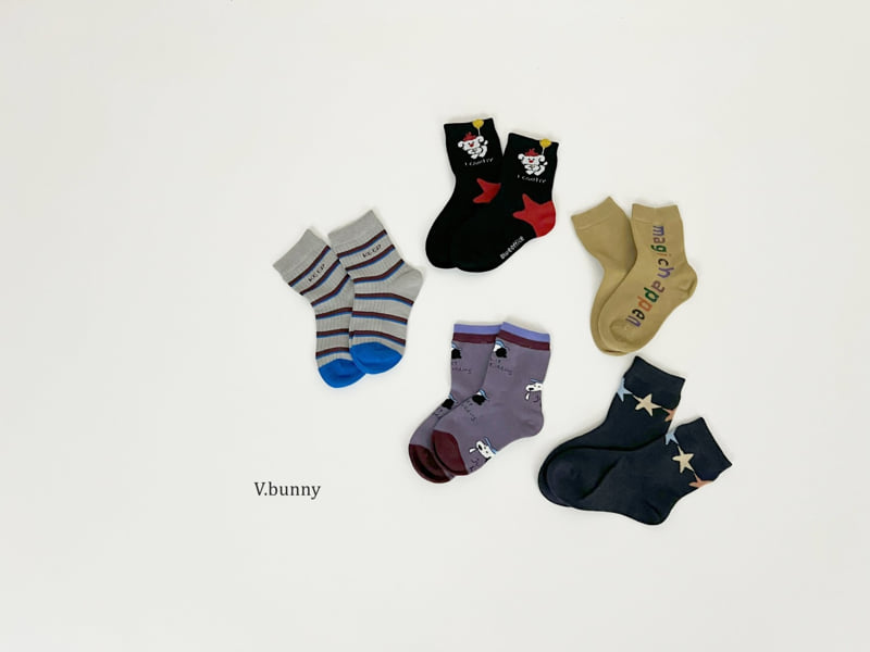 V Bunny - Korean Children Fashion - #littlefashionista - Magic Socks Set - 3