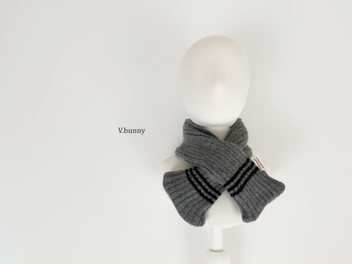 V Bunny - Korean Children Fashion - #littlefashionista - Triple Stripe Muffler - 10