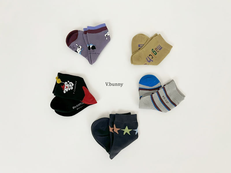 V Bunny - Korean Children Fashion - #littlefashionista - Magic Socks Set - 4