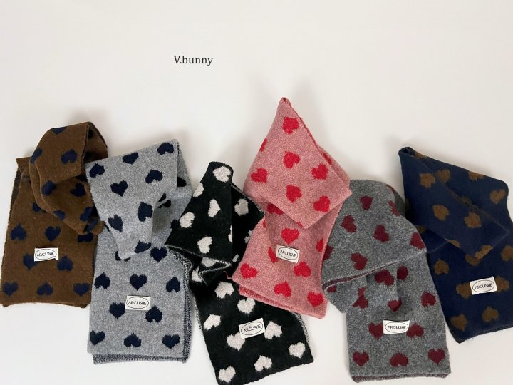 V Bunny - Korean Children Fashion - #magicofchildhood - Heart Muffler - 5