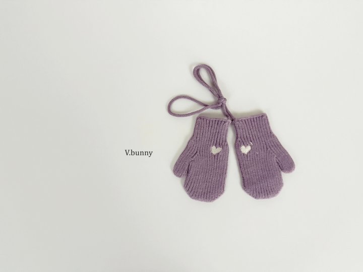 V Bunny - Korean Children Fashion - #minifashionista - Heart Embroidery Gloves - 5