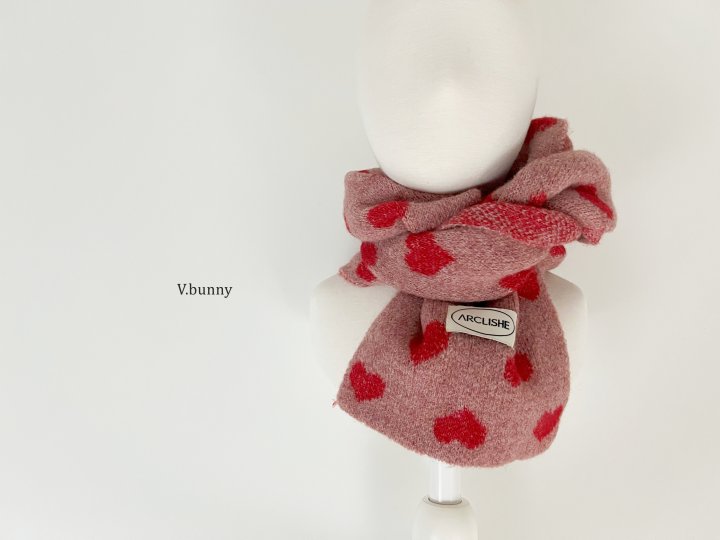 V Bunny - Korean Children Fashion - #minifashionista - Heart Muffler - 6
