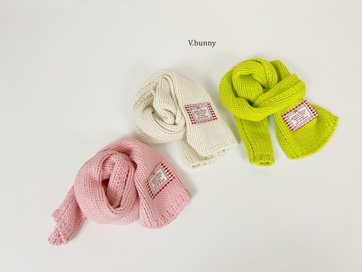 V Bunny - Korean Children Fashion - #minifashionista - Check Label Muffler - 5