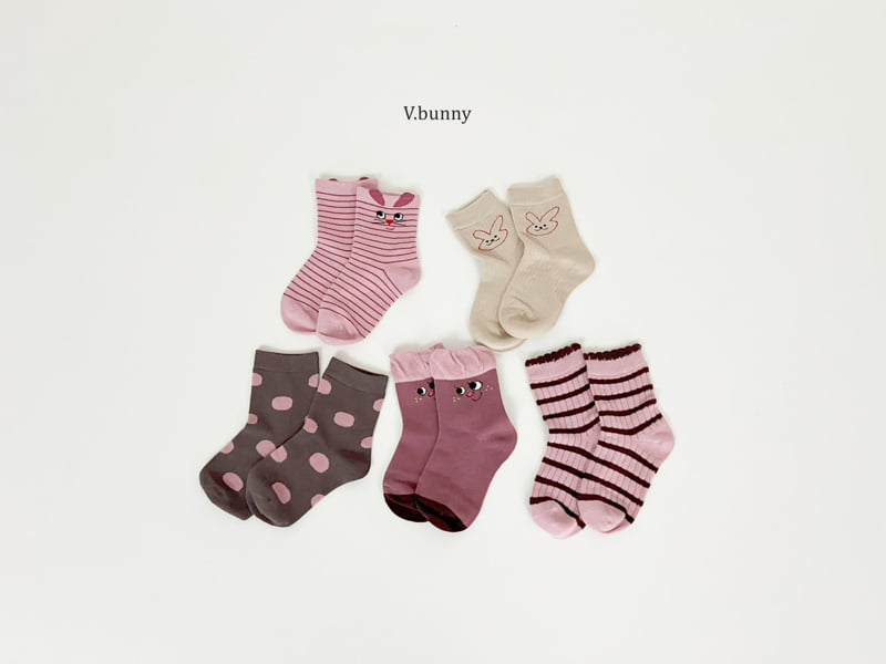 V Bunny - Korean Children Fashion - #prettylittlegirls - Danto Socks Set - 11