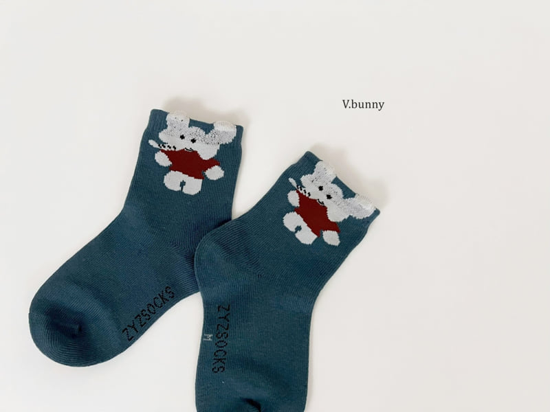 V Bunny - Korean Children Fashion - #prettylittlegirls - Elbe Socks Set - 10
