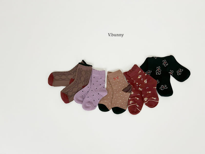 V Bunny - Korean Children Fashion - #prettylittlegirls - Dodori Socks Set - 9