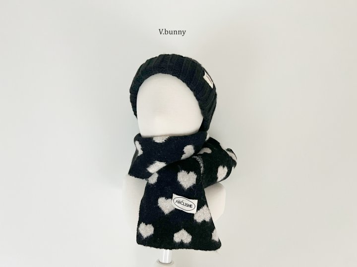 V Bunny - Korean Children Fashion - #toddlerclothing - Heart Muffler - 9