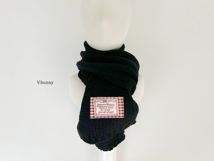 V Bunny - Korean Children Fashion - #toddlerclothing - Check Label Muffler - 8