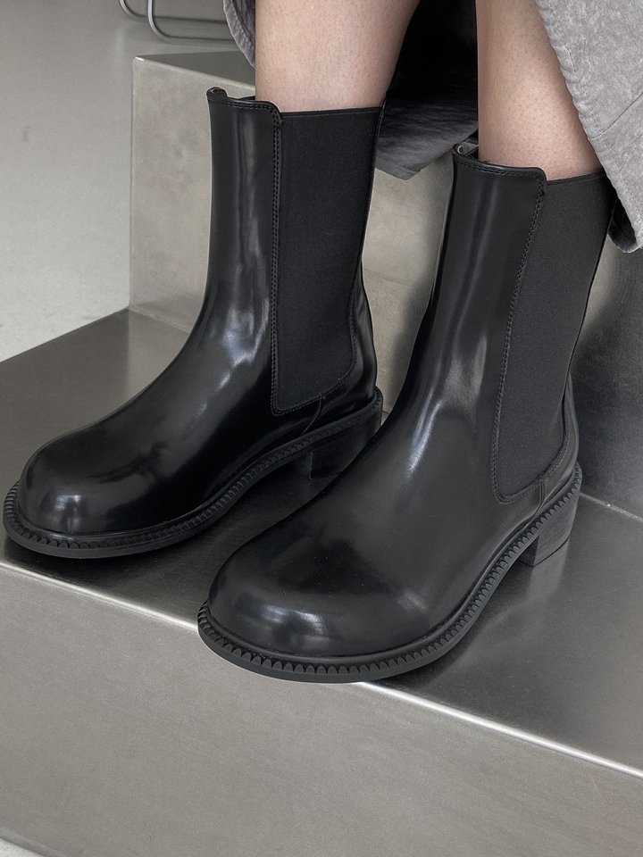 Vade - Korean Women Fashion - #momslook - Basic Half Mid Boots - 9