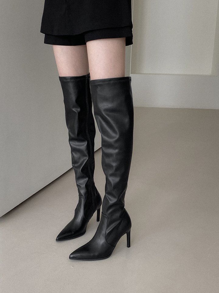Vade - Korean Women Fashion - #womensfashion - Knee High Long Span Boots - 4