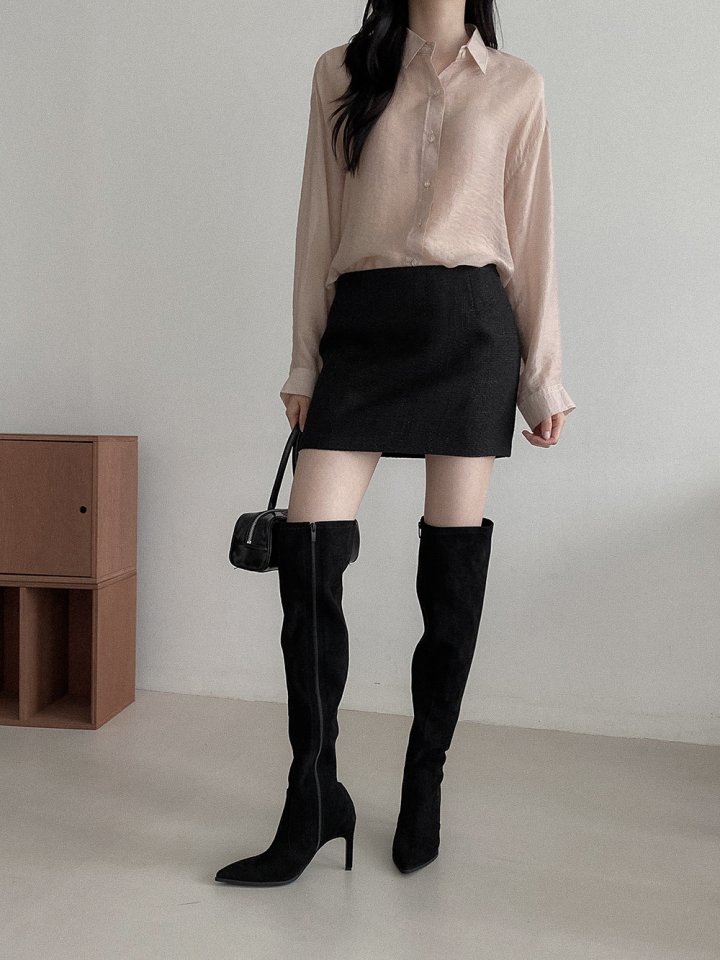 Vade - Korean Women Fashion - #momslook - Knee High Long Span Boots - 8