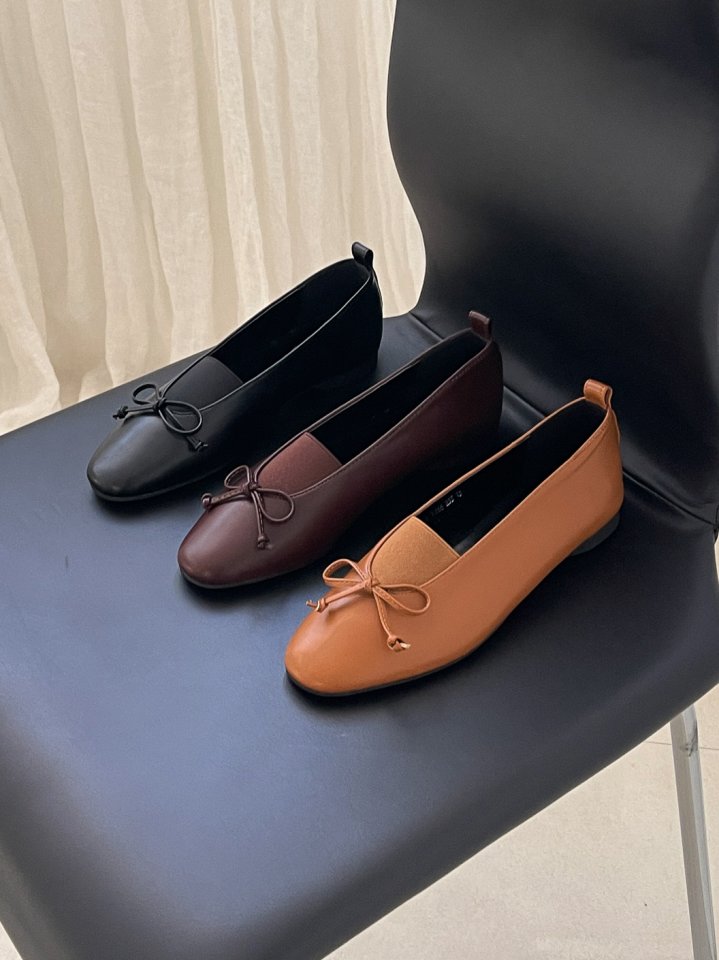 Vade - Korean Women Fashion - #momslook - Ribbon Round Flats - 7