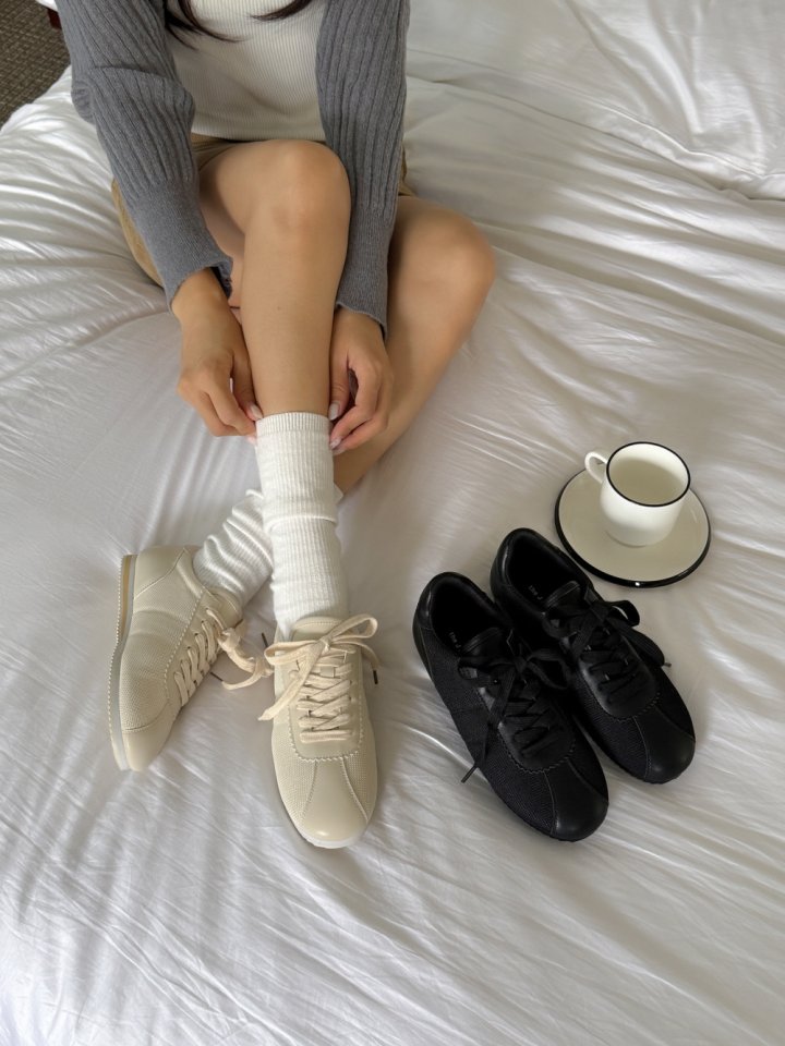 Vade - Korean Women Fashion - #momslook - Mesh Cortez Sneakers - 2