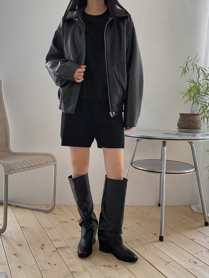 Vade - Korean Women Fashion - #momslook - Basic Pleated Half Boots - 11