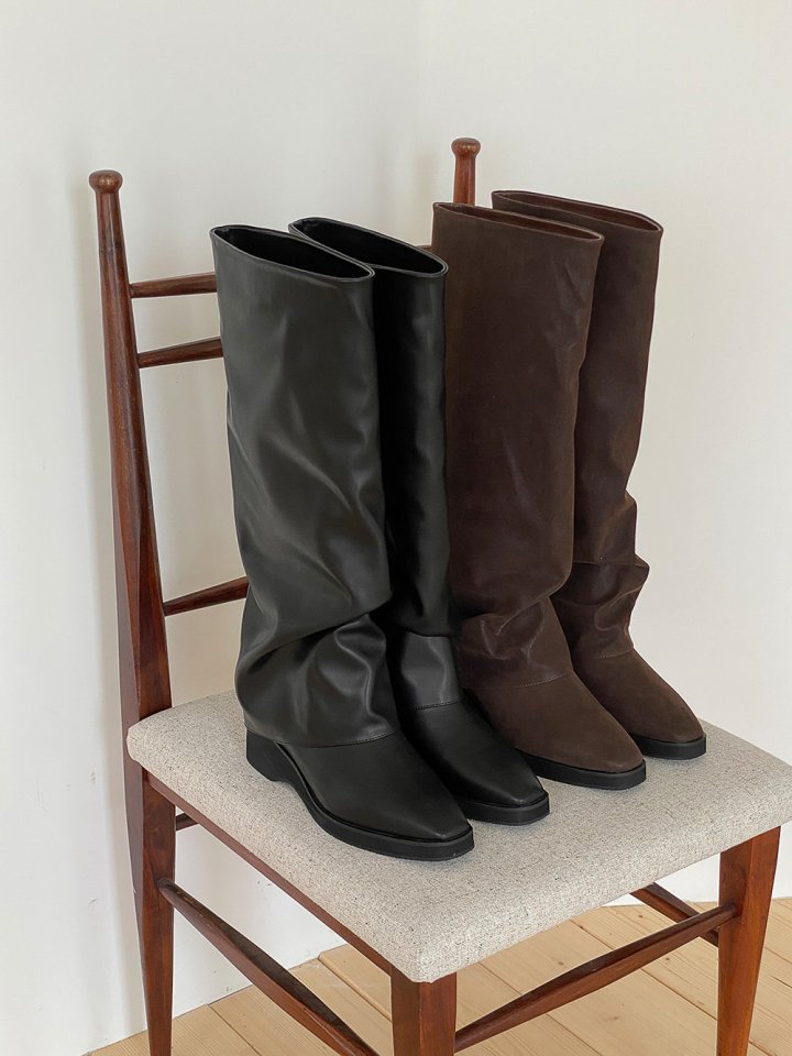 Vade - Korean Women Fashion - #momslook - Basic Pleated Half Boots - 3