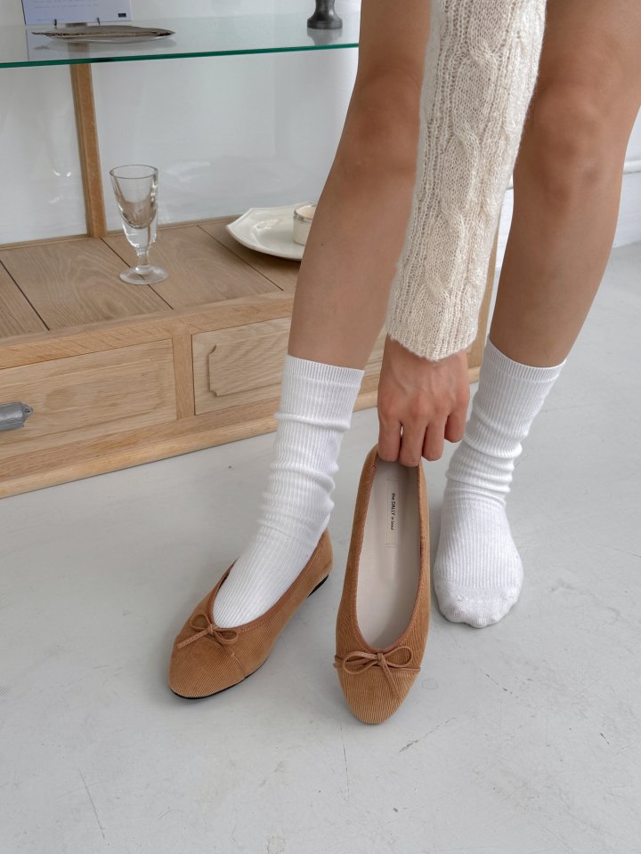 Vade - Korean Women Fashion - #momslook - Ribbon Square Basic Flats - 7