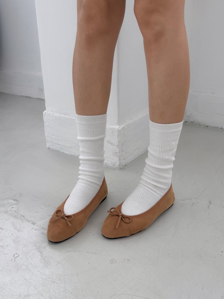 Vade - Korean Women Fashion - #momslook - Ribbon Square Basic Flats - 9