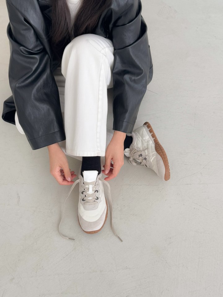 Vade - Korean Women Fashion - #momslook - Slim Color Block Sneakers - 10
