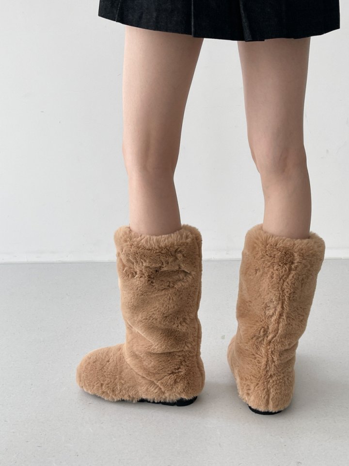 Vade - Korean Women Fashion - #momslook - Mid Half Air Suede Police Boots - 2