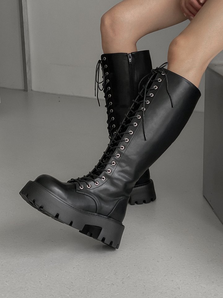 Vade - Korean Women Fashion - #womensfashion - Half Long Black Walkers - 4