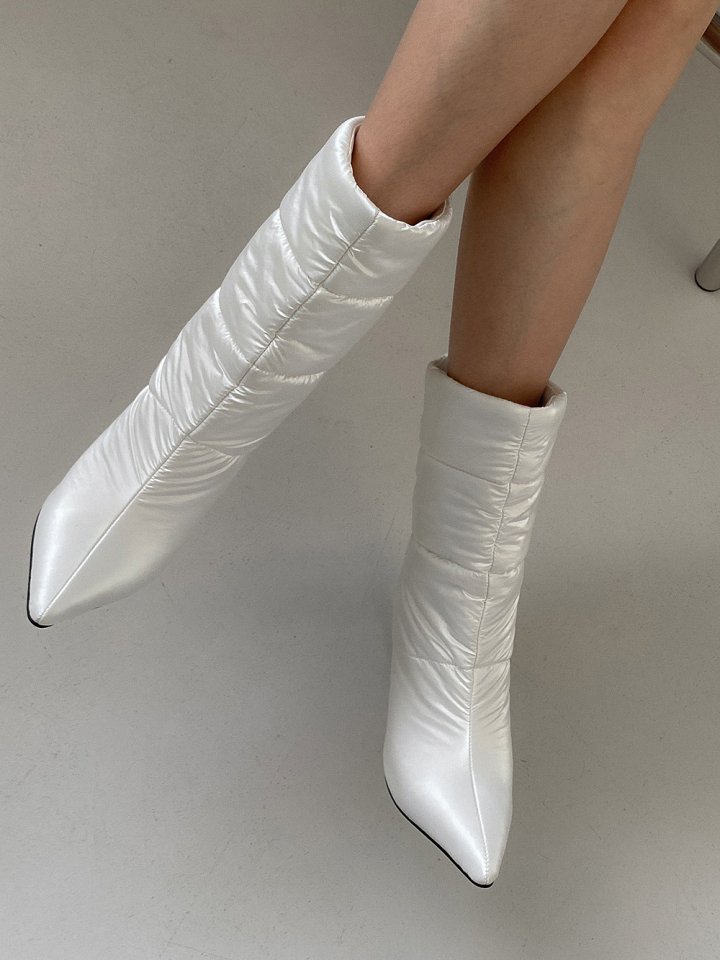 Vade - Korean Women Fashion - #momslook - Stiletto Half Mid Boots - 4