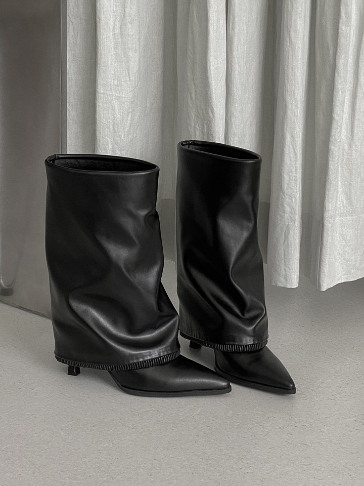 Vade - Korean Women Fashion - #momslook - Stiletto Mid Trendy Boots - 2