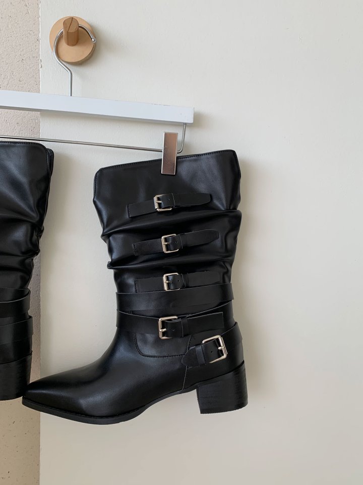 Vade - Korean Women Fashion - #momslook - Half Mid Ankle Stiletto Boots - 11
