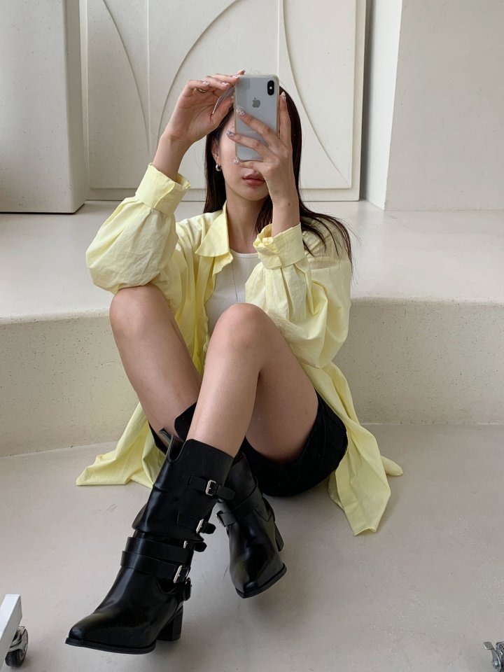 Vade - Korean Women Fashion - #momslook - Half Mid Ankle Stiletto Boots - 7