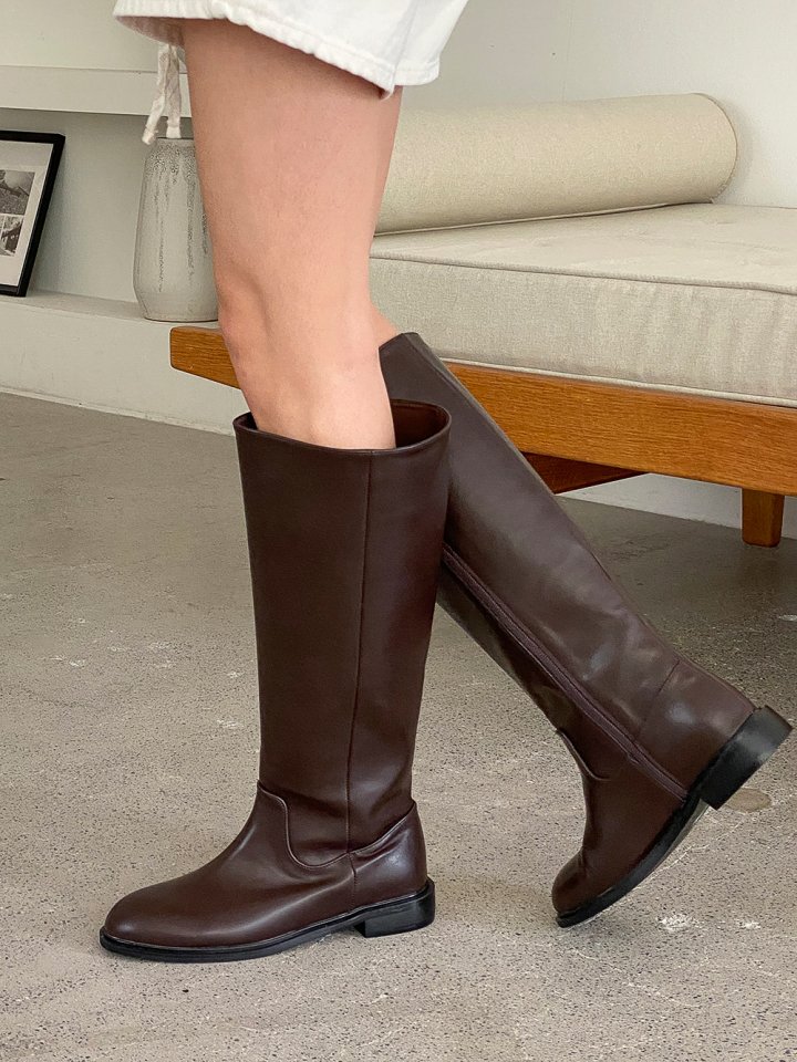 Vade - Korean Women Fashion - #momslook - Low Heel Basic Mid Half Boots - 10