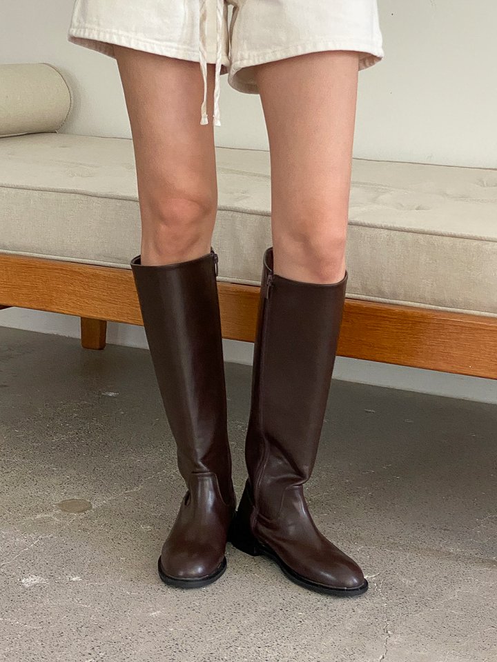 Vade - Korean Women Fashion - #momslook - Low Heel Basic Mid Half Boots - 9