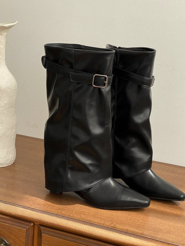 Vade - Korean Women Fashion - #momslook - Mid Half Boots - 2