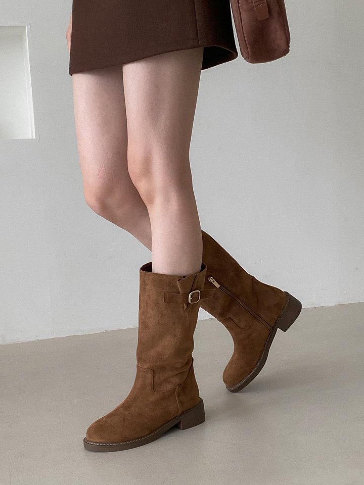 Vade - Korean Women Fashion - #momslook - Round Mid Half Boots - 12