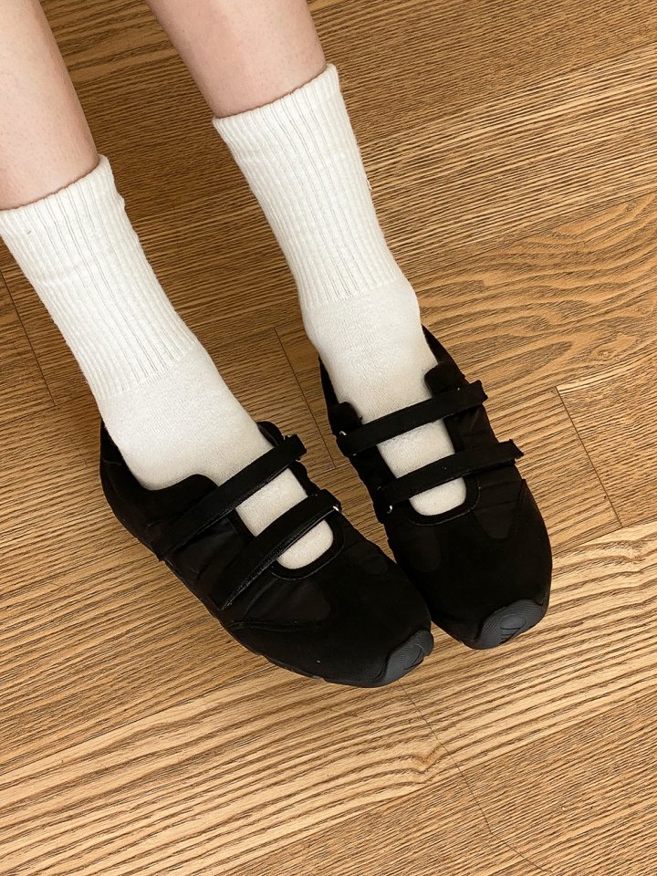 Vade - Korean Women Fashion - #momslook - Suede Strap Sneakers - 7