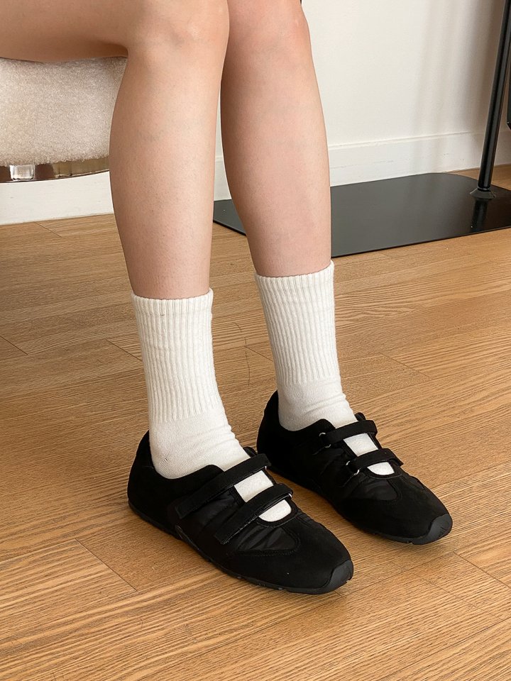 Vade - Korean Women Fashion - #momslook - Suede Strap Sneakers - 9