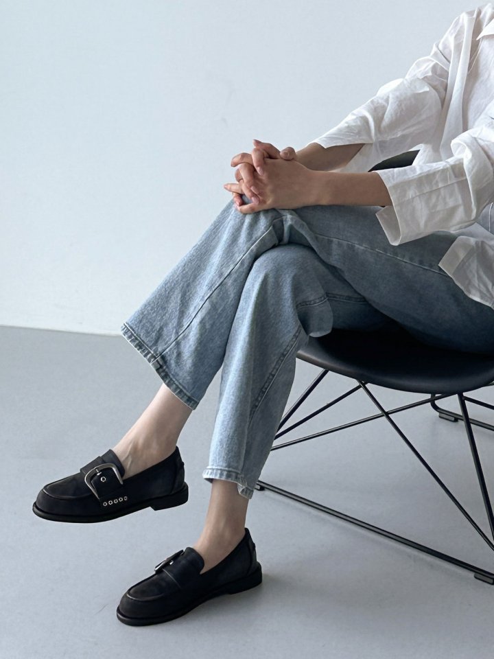 Vade - Korean Women Fashion - #momslook - Buckle Strap Loafers - 11
