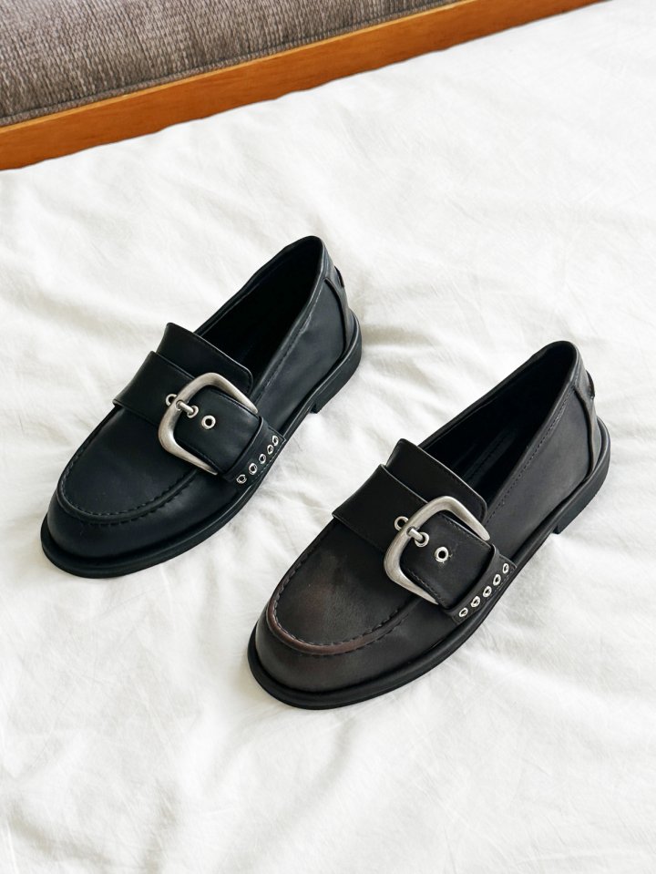 Vade - Korean Women Fashion - #momslook - Buckle Strap Loafers - 3