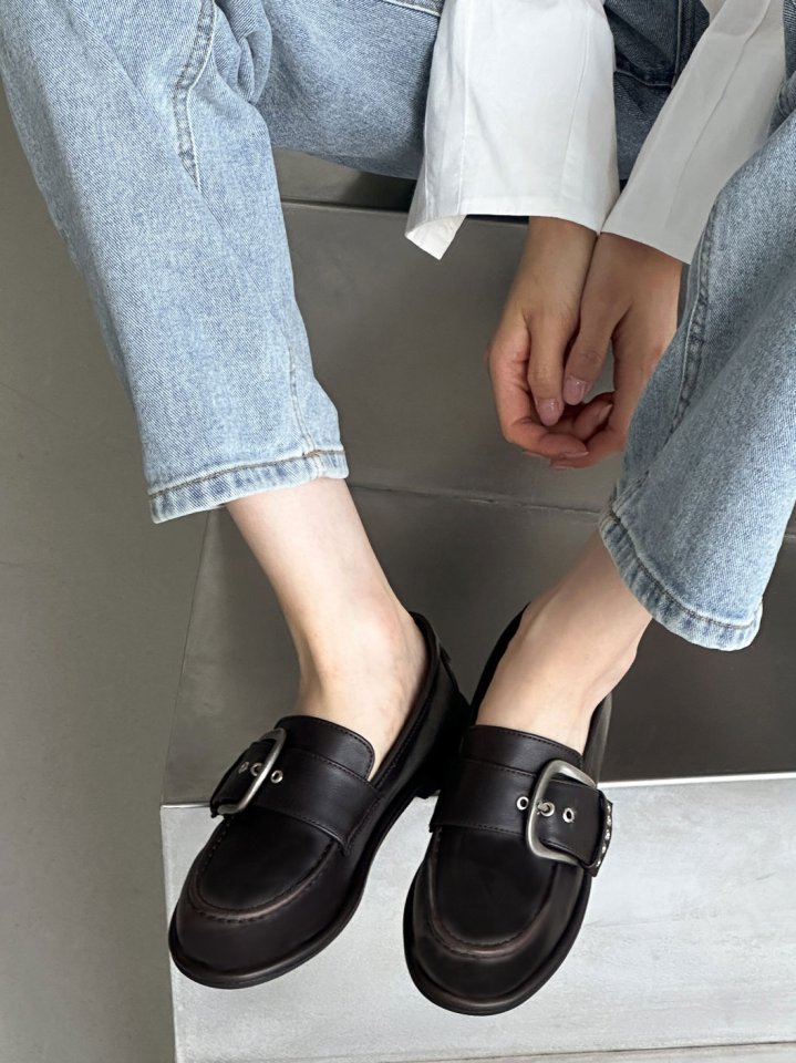 Vade - Korean Women Fashion - #momslook - Buckle Strap Loafers - 9