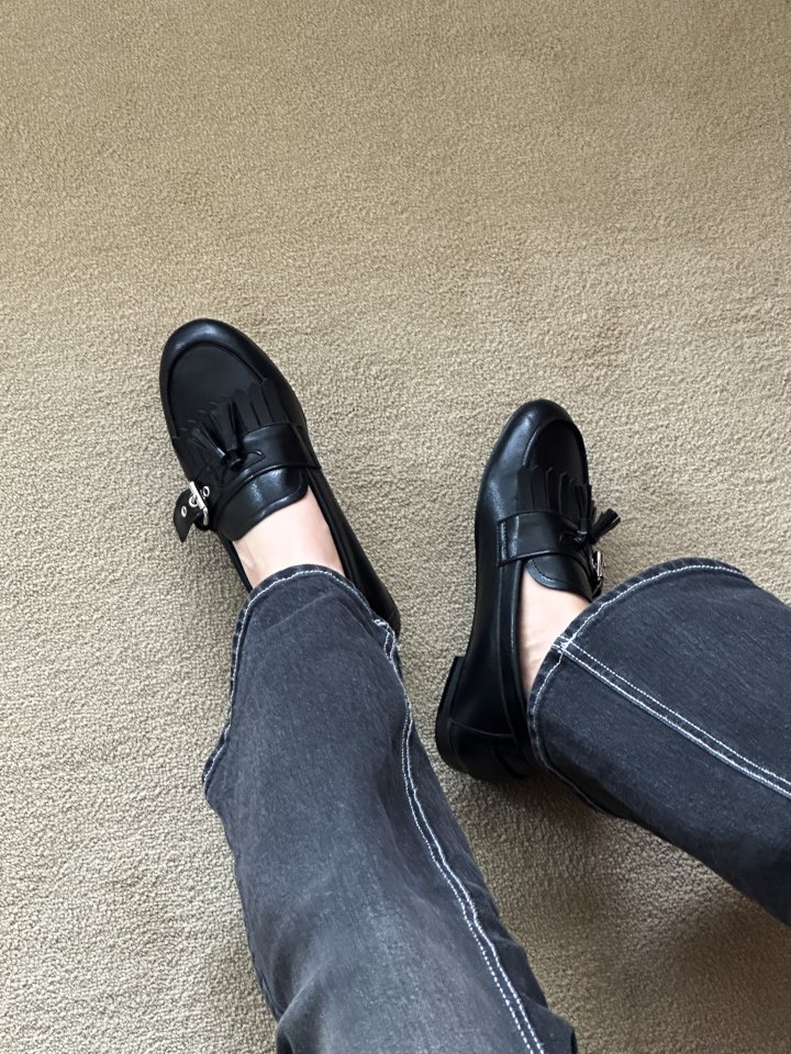 Vade - Korean Women Fashion - #momslook - Buckle Tassel Loafers - 10
