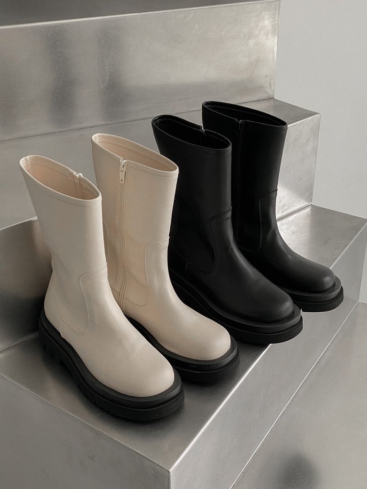 Vade - Korean Women Fashion - #momslook - Half Mid Boots