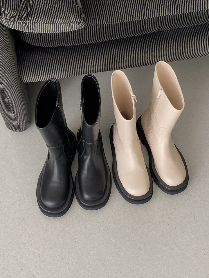 Vade - Korean Women Fashion - #momslook - Half Mid Boots - 3
