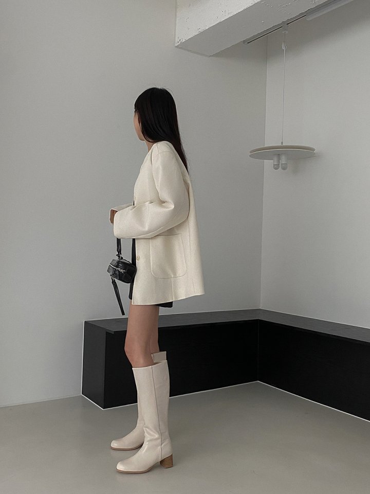 Vade - Korean Women Fashion - #momslook - Zipper Half Long Boots - 7