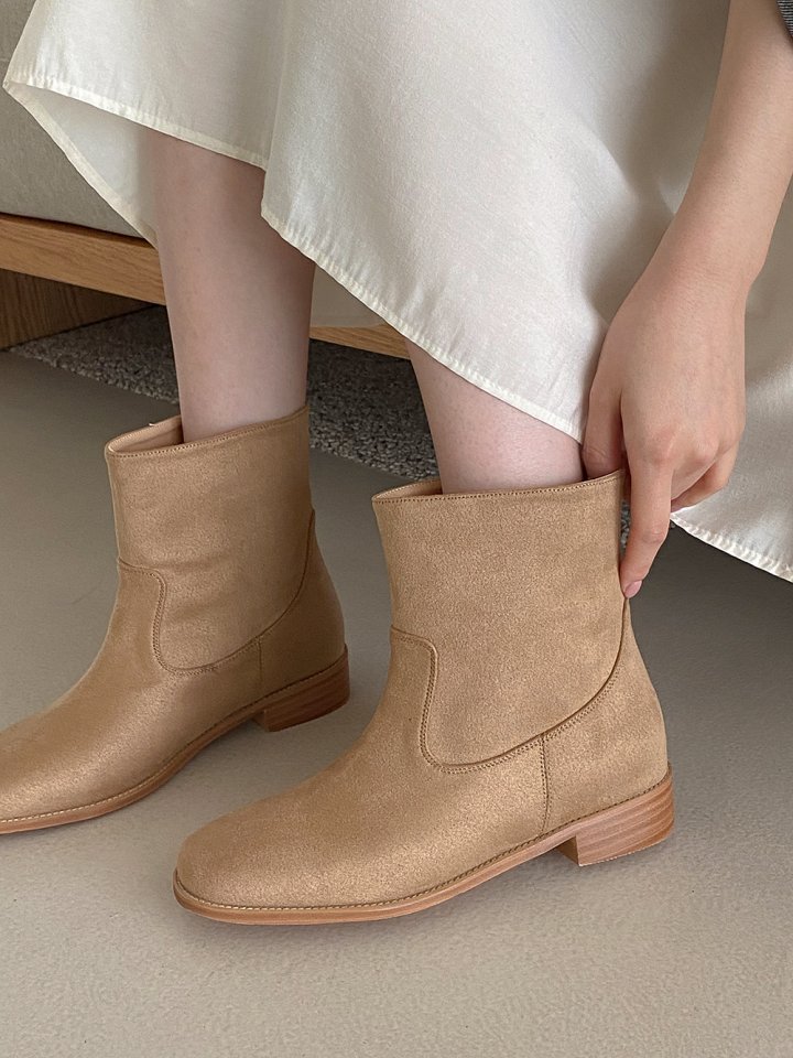Vade - Korean Women Fashion - #momslook - Low Heel Best Mid Half Boots - 7