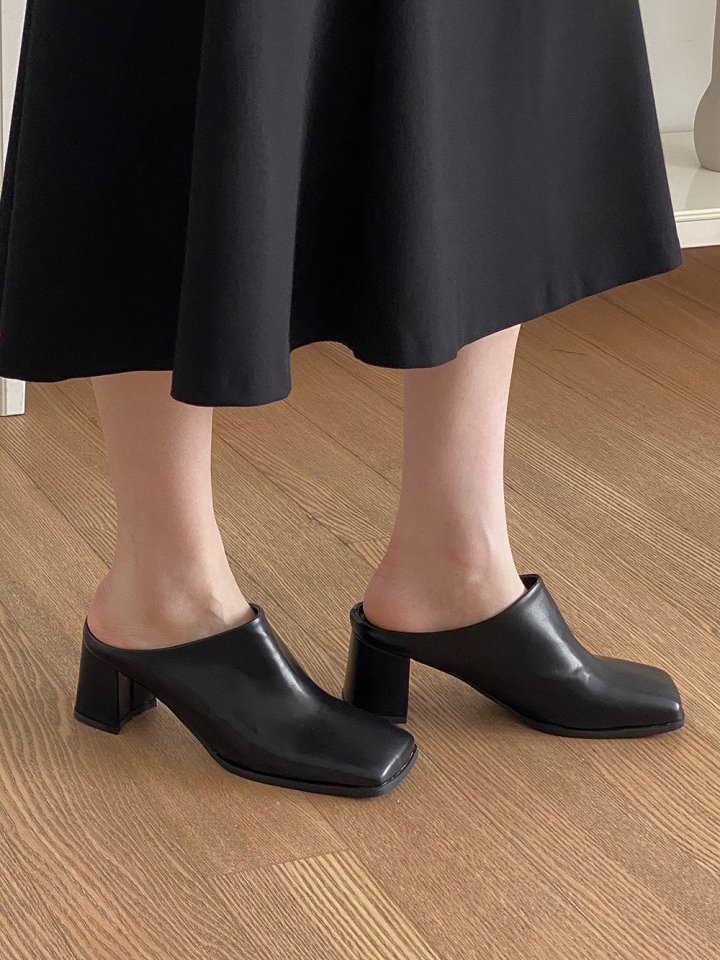 Vade - Korean Women Fashion - #momslook - Square Mid Loafers - 12