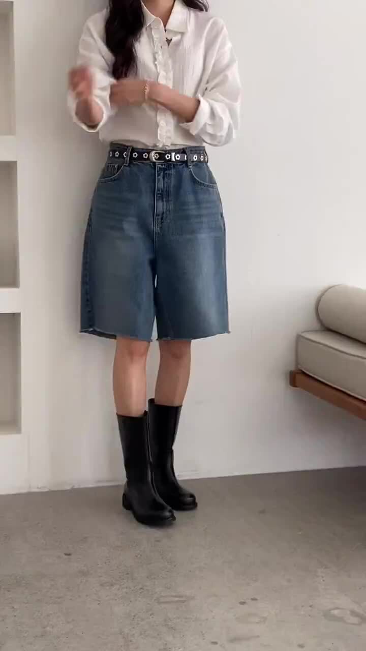 Vade - Korean Women Fashion - #momslook - Low Heel Half Walker Boots - 5