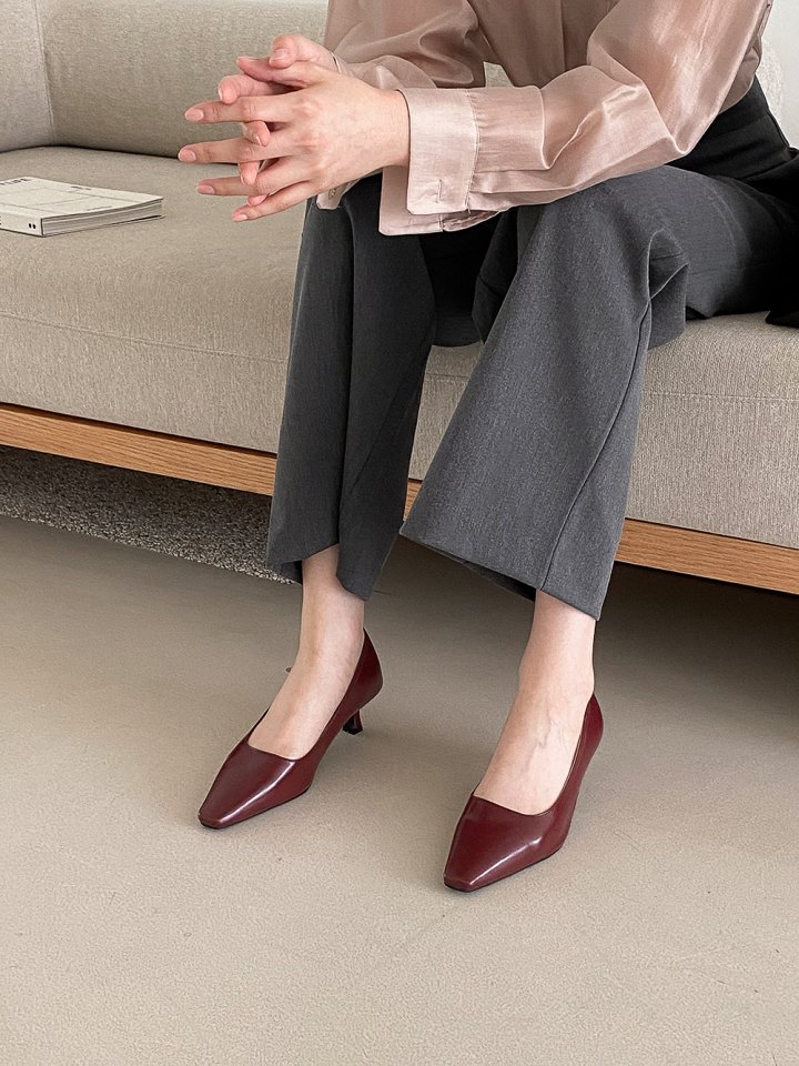 Vade - Korean Women Fashion - #momslook - Low Heel Square Heels - 10