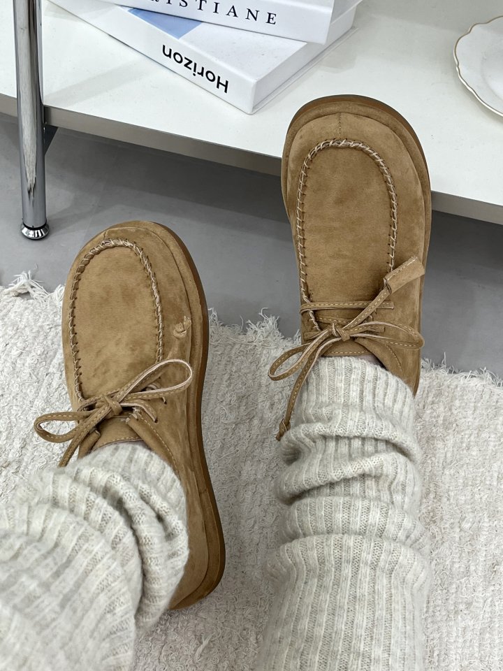 Vade - Korean Women Fashion - #momslook - Mocha Flat Loafers - 3